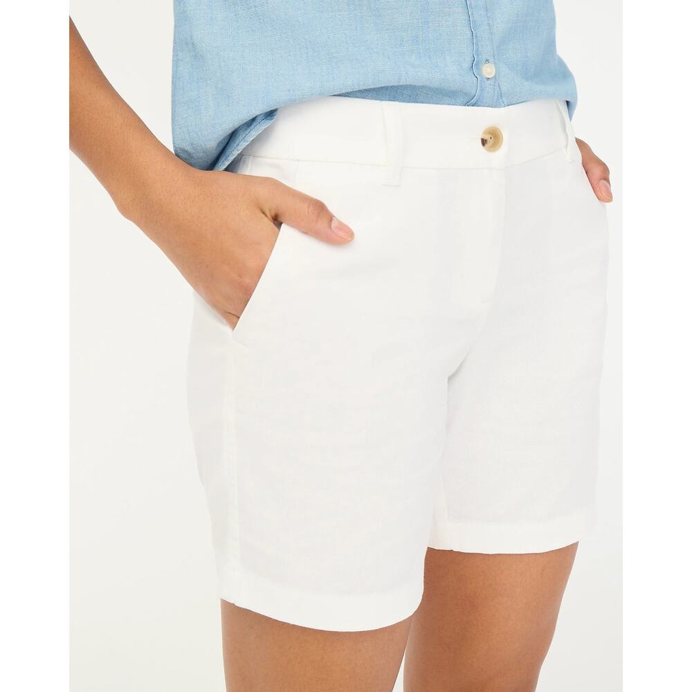 NWT J. Crew 7" Classic Chino Short White Size 14